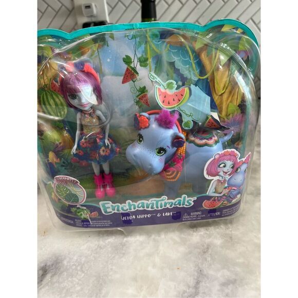 MATTEL ENCHANTIMALS Hedda Hippo and Hippo Lake Doll Toy GFN56